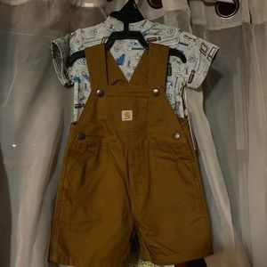 Carhartt overall shorts and onesie **SOLD**
